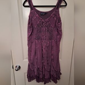Coline Vintage Purple Fairycore style dress